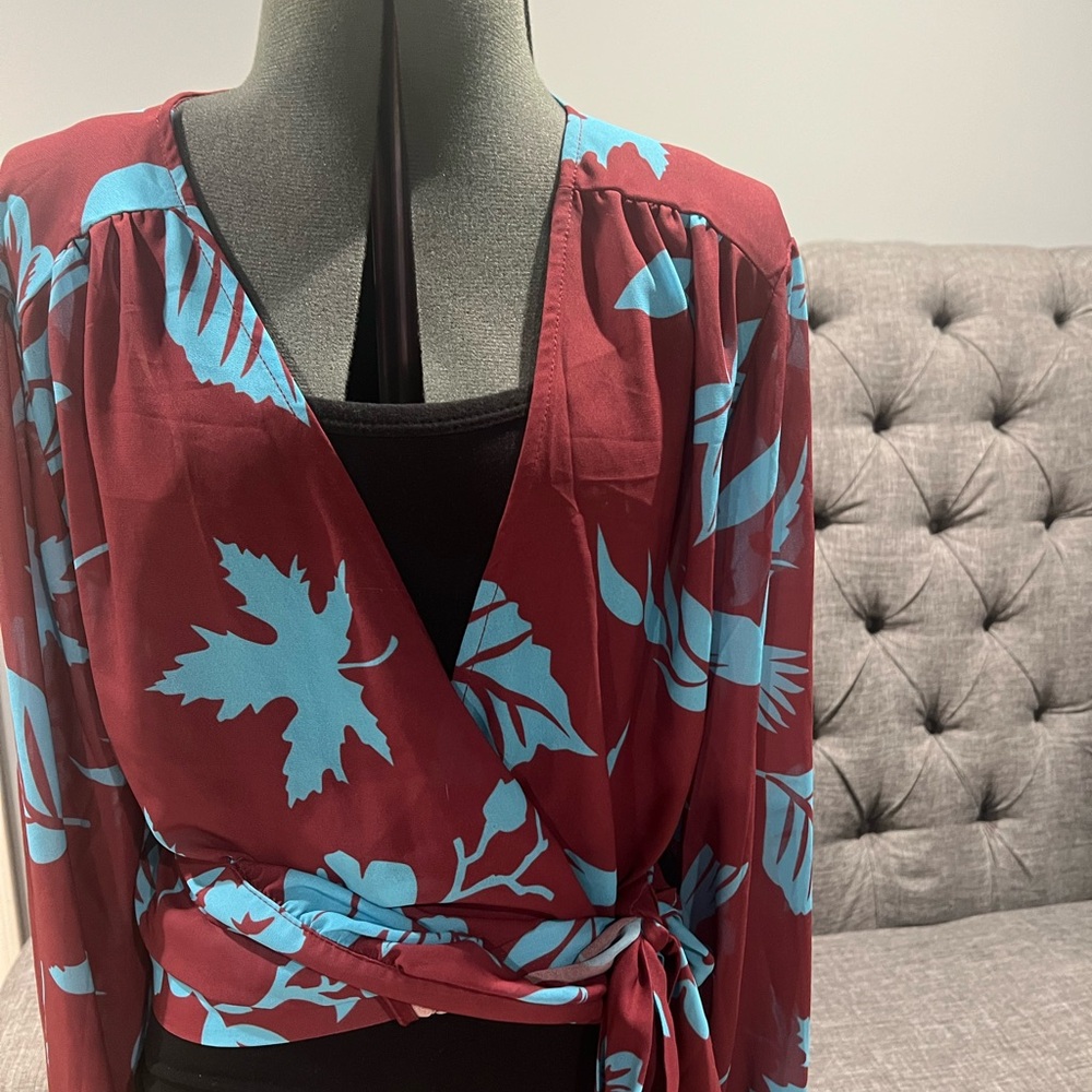 Vici collection wrap blouse